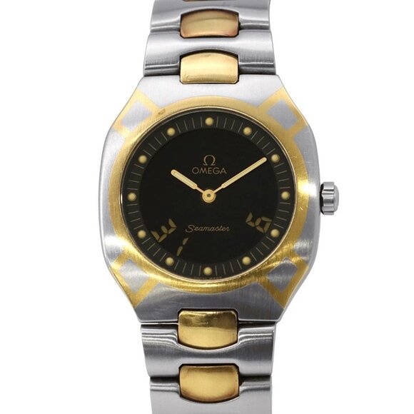 OMEGA Seamaster Polaris Digiana 32mm Steel 18K Yellow Gold Black Dial DB386.... - Picture 1 of 9